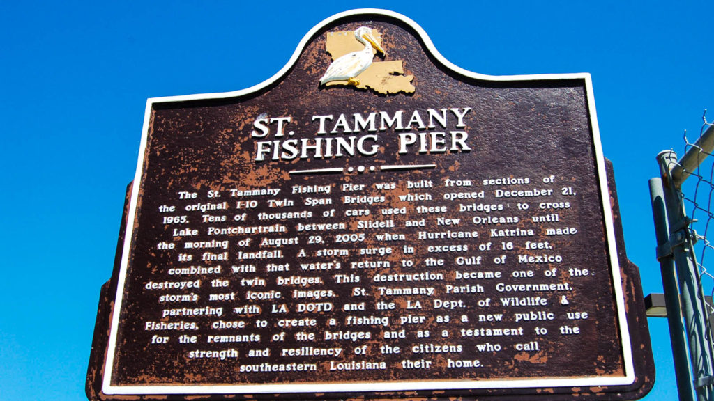 The St Tammany Fishing Pier on Lake Pontchartrain in New Orleans