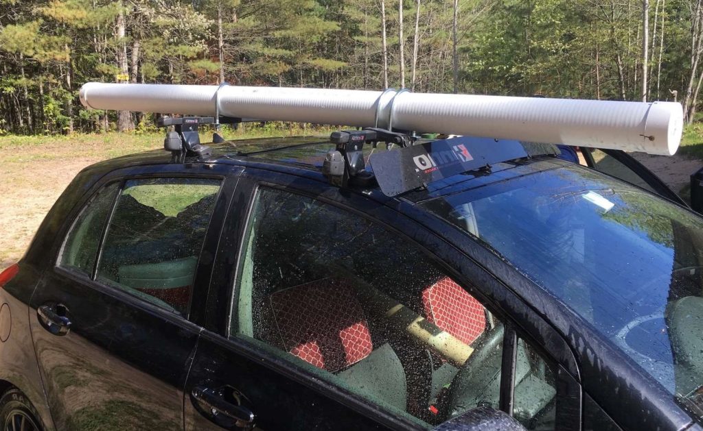 How to attach fishing rods to a roof rack using PVC pipe